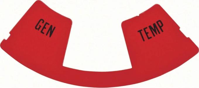 AMD Speedometer Lamp Lens, Gen & Temp Warning, 68 Camaro K-K493