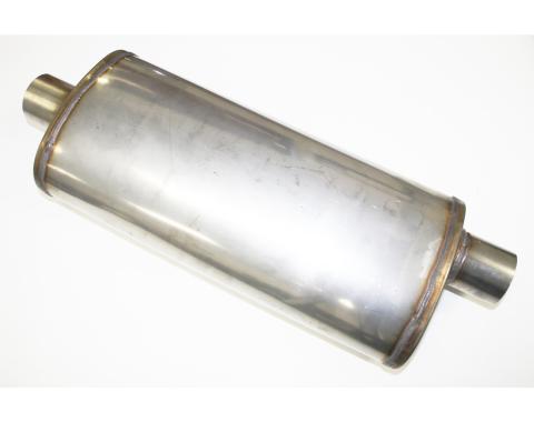 JBA Performance Exhaust Straight-Through 2.5" Muffler 304 SS Offset/Center 40-251800