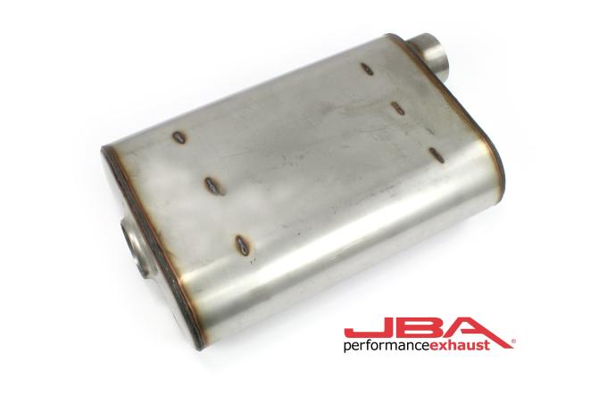 JBA Performance Exhaust Chambered 2.5" Muffler 304 SS Offset/Center 40-251400