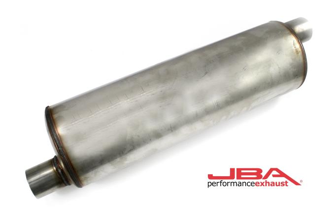 JBA Performance Exhaust Universal Chambered 304 Stainless Steel Muffler with 22" Round Body 40-252201
