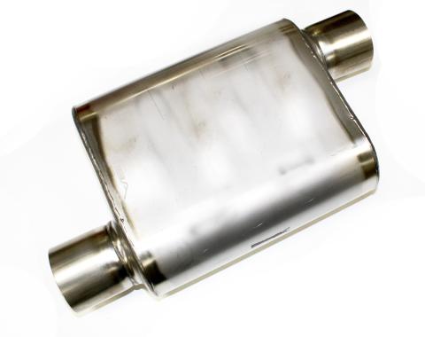 JBA Performance Exhaust Universal Chambered 304 Stainless Steel Muffler with 11" Oval Body 40-301100