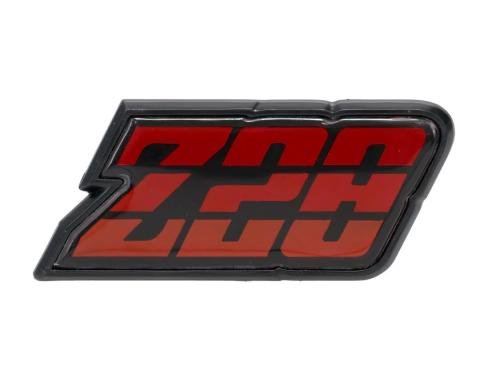 AMD Gas Door Emblem, Z28 Red, 80-81 Camaro T-6955