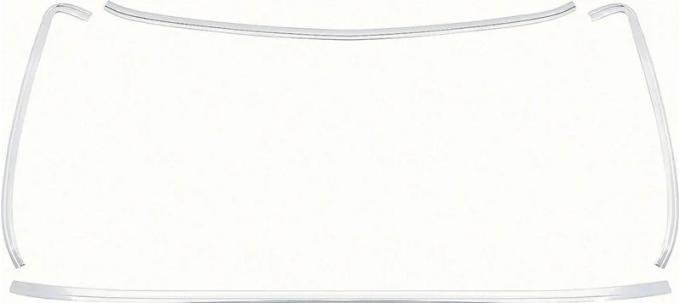 AMD Back Glass Molding Set, Polished Aluminum, 75-81 Camaro Firebird K-K139