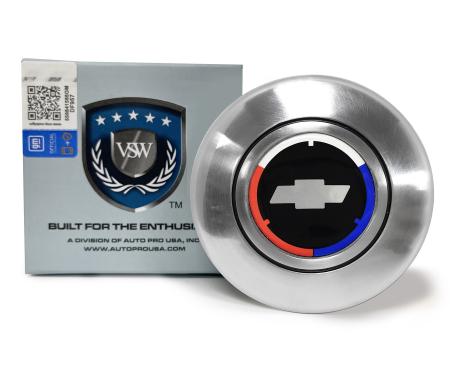 Auto Pro USA VSW Steering Wheel OE Series Horn Cap, Satin Horn Cap, Chevy Tri-Color Bow Tie STE1006-19S