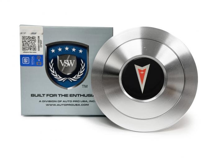 Auto Pro USA VSW Steering Wheel S9 Premium Horn Button, w/Pontiac Emblem, Aluminum STE1011-21