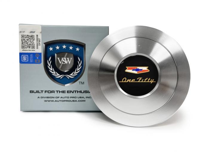 Auto Pro USA VSW Steering Wheel S9 Premium Horn Button, w/Chevy One-Fifty Emblem, Aluminum STE1038-21
