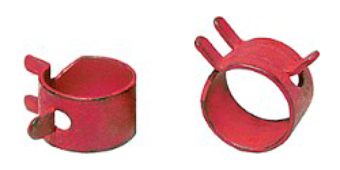 AMK 1970 Chevrolet Chevelle 4 piece Fuel Return Lines - Pontiac & Chevy 396/454 Flat Wound Spring Clamps (Red) G-5913