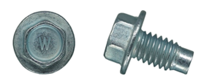 AMK 1964 Pontiac GTO 8 piece Valve Covers W Iron Intake Silver Zinc Hex Washer Ms "W" Headmark in Round Indent G-7598