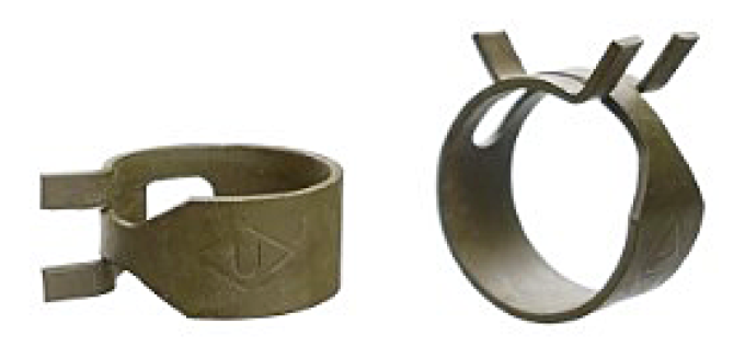 AMK 1967 Chevrolet Camaro 4 piece Fuel Hoses Flat Wound Spring Clamps (Green) G-4664