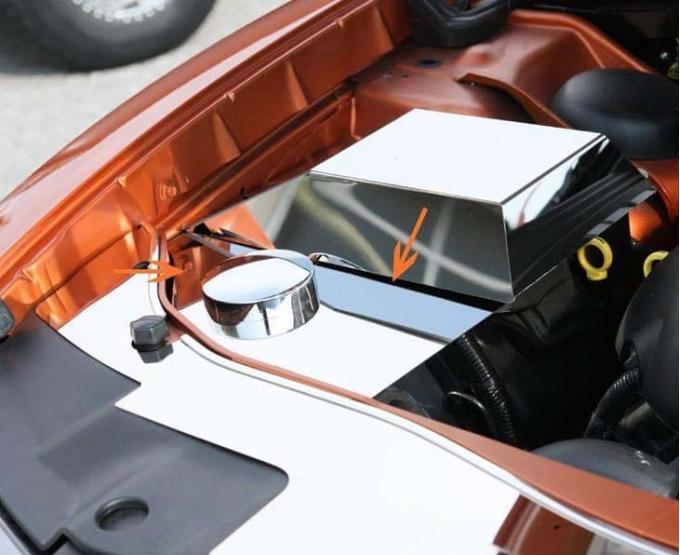 American Car Craft 2005-2010 Chrysler 300/Dodge Charger/Magnum 5.7 SRT8 - Anti Lock Brake Cover with Cap, Polished Stainless 303018