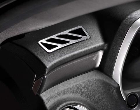 American Car Craft 2010-2015 Camaro - A/C Vent Upper Dash Trim Kit 2Pc, Polished Stainless Steel 101010