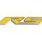 American Car Craft 2010-2020 Camaro RS - 'RS' Hood Emblem ONLY, Brushed Stainless Steel, Choose Inlay Color 103019