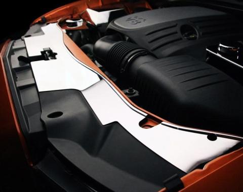 American Car Craft 2011-2014 Dodge Charger - Front Header Plate, Polished Stainless Steel 333003