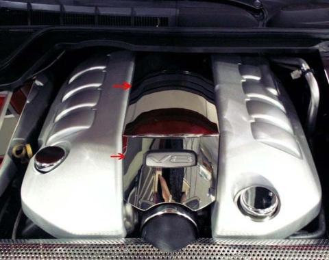 American Car Craft 2008-2009 Pontiac GT/G8 - Engine Shroud Inner Plenum Cover 2Pc, Polished Stainless Steel 223007