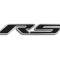 American Car Craft 2010-2020 Camaro RS - 'RS' Hood Emblem ONLY, Brushed Stainless Steel, Choose Inlay Color 103019