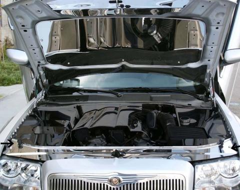 American Car Craft 2005-2010 Chrysler 300 - Radiator/Header Plate, Polished Stainless Steel 303023