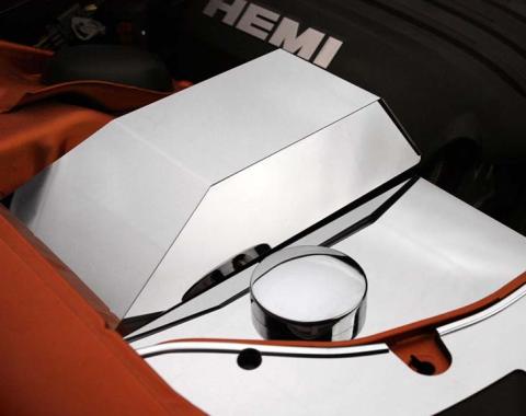 American Car Craft 2011-2014 Dodge Charger/Chrysler 300 - Fuse Box/Anti-Lock Brake Cover with Cap, Polished Stainless Steel 333004