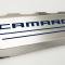 American Car Craft 2016-2021 Camaro SS - Fuel Rail Cover Overlays with CAMARO Color Font Inlay 2Pc, Polished Stainless Steel 103077/103078