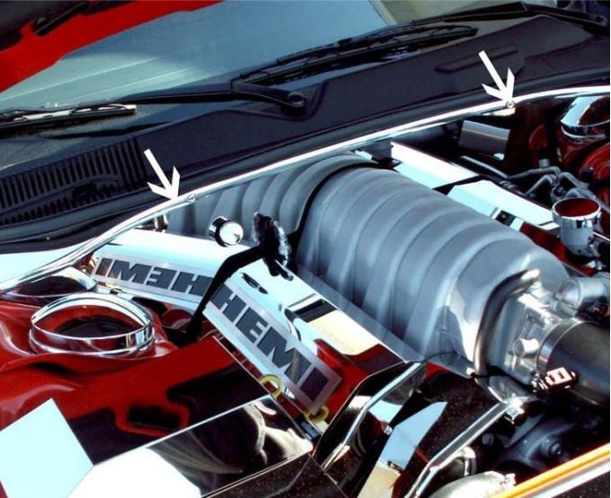 American Car Craft 2005-2010 Chrysler 300/Dodge Charger/Magnum SRT8 - False Firewall, Polished Stainless Steel 303012