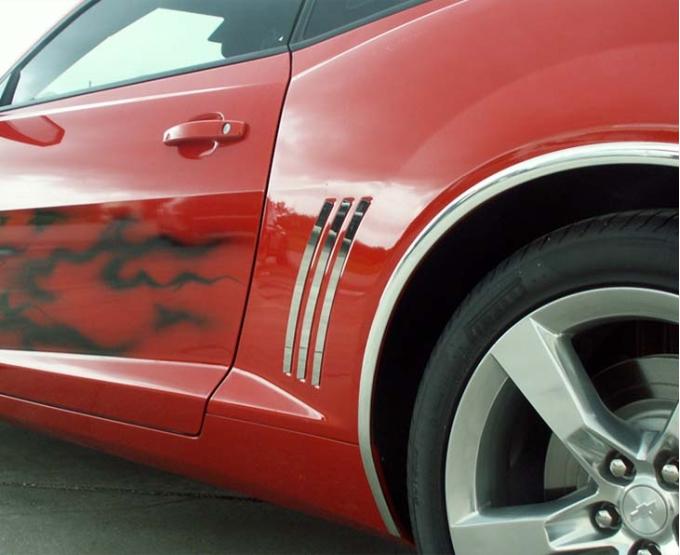 American Car Craft 2010-2013 Camaro - Rear Quarter Panel Trim Kit 6Pc, Polished Stainless Steel Inserts 102020