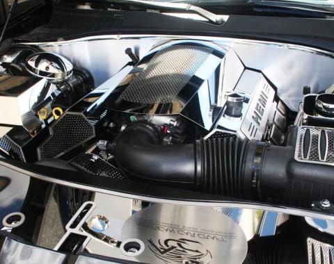 American Car Craft 2011-2018 Dodge Charger / Chrysler 300 5.7L - Perforated Plenum Cover, Polished Stainless Steel 333019