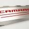 American Car Craft 2016-2021 Camaro SS - Fuel Rail Cover Overlays with CAMARO Color Font Inlay 2Pc, Polished Stainless Steel 103077/103078