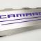 American Car Craft 2016-2021 Camaro SS - Fuel Rail Cover Overlays with CAMARO Color Font Inlay 2Pc, Polished Stainless Steel 103077/103078