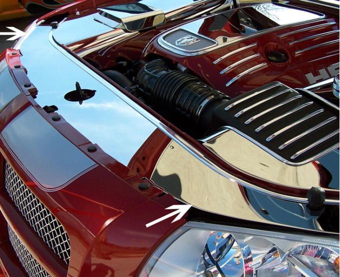 American Car Craft 2005-2010 Dodge Magnum 3.5/5.7/6.1L - Radiator/Header Plate, Polished Stainless Steel 303024