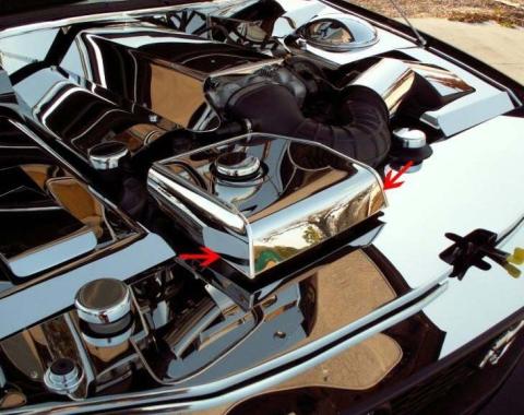 American Car Craft 2005-2009 Mustang V6/GT - Water Tank Cover with cap, Polished Stainless Steel 273015