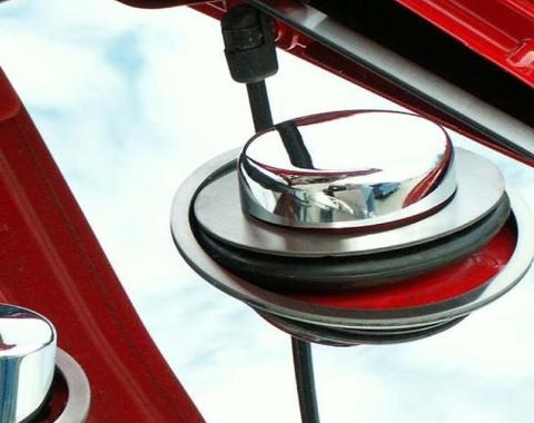 American Car Craft 2008-2009 Pontiac G8/GT - Shock Tower Dome Covers 4Pc, Polished Stainless Steel 223006