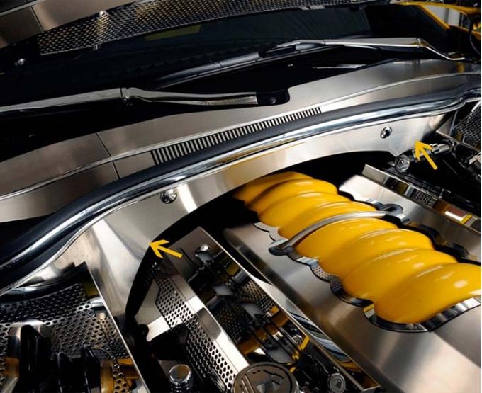 American Car Craft 2010-2015 Camaro - False Firewall Cover, Polished Stainless Steel 103029