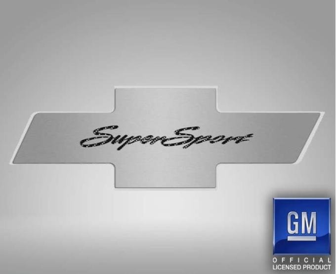 American Car Craft 2010-2015 Camaro SS - Hood Badge with Super Sport Emblem for Factory Pad, Stainless, Choose Inlay Color 103064