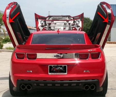 American Car Craft 2010-2015 Camaro - Lambo Door Jamb Trim Kit, Polished Stainless Steel 101024