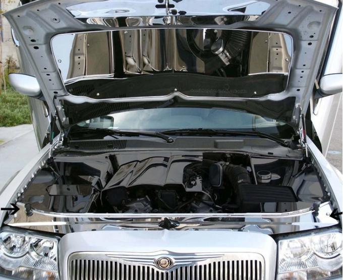 American Car Craft 2005-2010 Chrysler 300 - Radiator/Header Plate, Polished Stainless Steel 303023