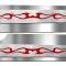 American Car Craft 2010-2015 Camaro SS - Fuel Rail Covers Tribal Flame Style 2Pc, Polished Stainless Steel, Choose Inlay Color 103009