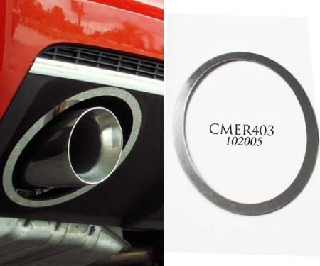 American Car Craft 2010-2013 Camaro - Trim Rings for Exhaust, Full OVAL Style 2Pc, Polished Stainless Steel 102005