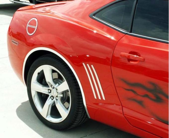American Car Craft 2010-2013 Camaro - Rear Quarter Panel Trim Kit 6Pc, Brushed Stainless Steel Inserts 102019