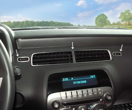American Car Craft 2010-2015 Camaro - A/C Vent Center Bezel Trim Kit 3Pc, Polished Stainless Steel 101005