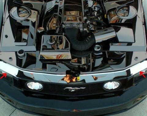 American Car Craft 2005-2009 Mustang V6/GT - Front Header Plate, Polished Stainless Steel 273009