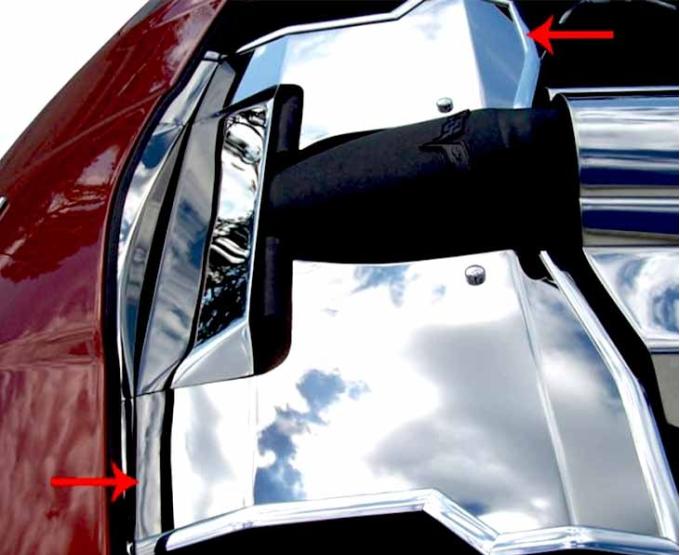 American Car Craft 2005-2007 C6 Corvette - Radiator Cover [2005-07], Polished Stainless Steel 043034