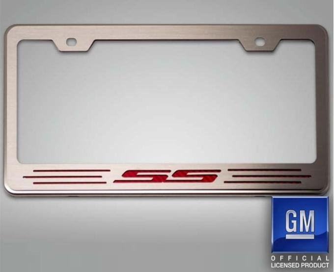 American Car Craft Camaro SS - License Plate Frame for Camaro with SS Lettering, Choose Vinyl or LED Color 102097
