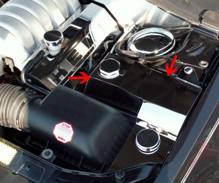 American Car Craft 2005-2010 Chrysler 300/Dodge Charger/Magnum 5.7 SRT8 - Water Tank/Power Steering Cover, Polished Stainless 303019