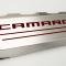American Car Craft 2016-2021 Camaro SS - Fuel Rail Cover Overlays with CAMARO Color Font Inlay 2Pc, Polished Stainless Steel 103077/103078