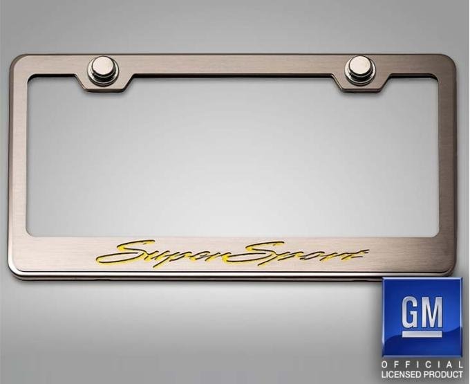American Car Craft Camaro SS - Camaro License Plate Frame with  SuperSport Lettering, Stainless Steel, Choose Color 102096