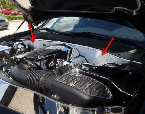 American Car Craft 2009-2018 Dodge Charger/Chrysler 300 5.7L - Custom False Firewall, Stainless Steel (Polished) 333016