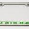 American Car Craft Camaro - License Plate Frame with CAMARO Lettering, Stainless Steel, Choose Vinyl or LED Color 102043