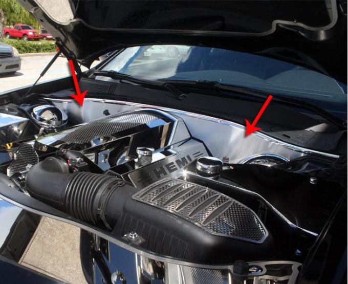 American Car Craft 2009-2018 Dodge Charger/Chrysler 300 5.7L - Custom False Firewall, Stainless Steel (Polished) 333016