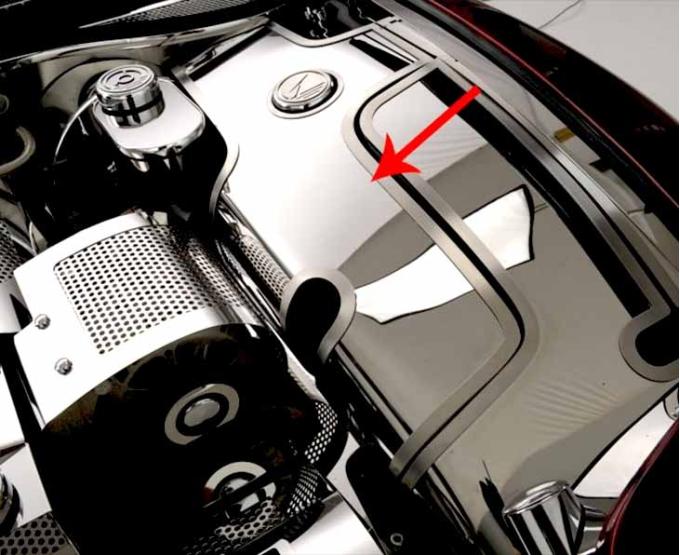 American Car Craft 1997-2004 C5/Z06 Corvette - Window Wash Fluid Tank Cover & Chrome Cap Covers, Auto Transmission 033017