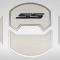 American Car Craft 2010-2015 Camaro SS - Round A/C Vent Duct Covers Deluxe 'SS' 8Pc, Brushed Stainless, Choose Inlay Color 101056