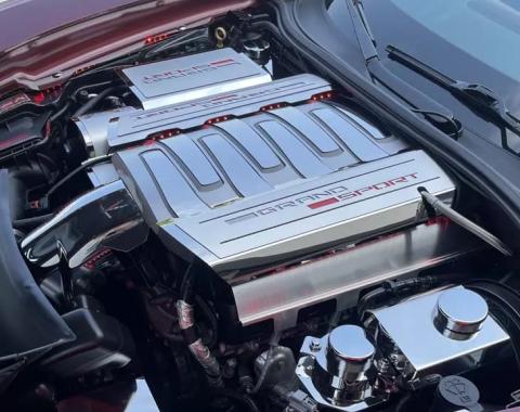 American Car Craft 2014-2019 C7 Corvette Stingray - Polished/Brushed Plenum Cover 9Pc, Stainless Steel 053001